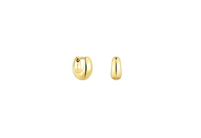 SILVER GOLD PLATED HOOP EARRING 10.5MM