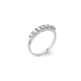 RINGPLATEDSILVERCZ 925 RHODIUM