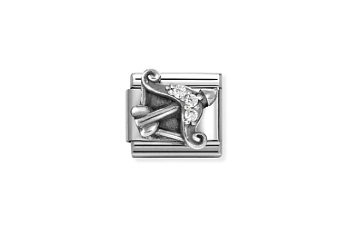Composable Classic ZODIACO RELIEF acciaio,  Sagitt