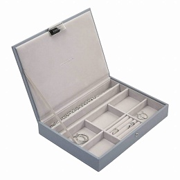 Dusky Blue Classic Jewellery Box Lid