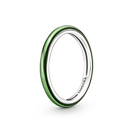 Sterling silver ring with transparent greenenamel/Серебряное кольцо с зеленой эмалью