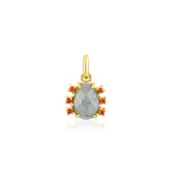 SILVER GOLD PLATED PENDANT GEMSTONES