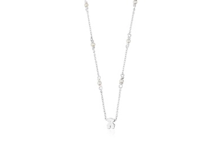 SILVER CHOKER CULTURED PEARLS CHAIN