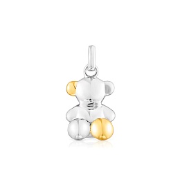 SILVER GOLD PLATED PENDANT BICOLOR 16MM