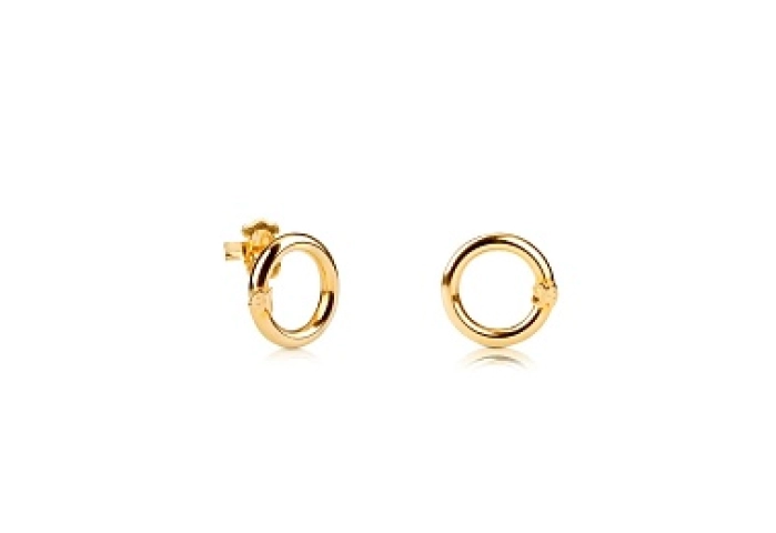 SILVER GOLD PLATED EARRINGS 16MM