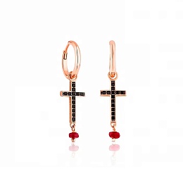 серьги из 2х частей