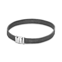 Oxidised sterling silver mesh bracelet/Серебряный оксидированный браслет