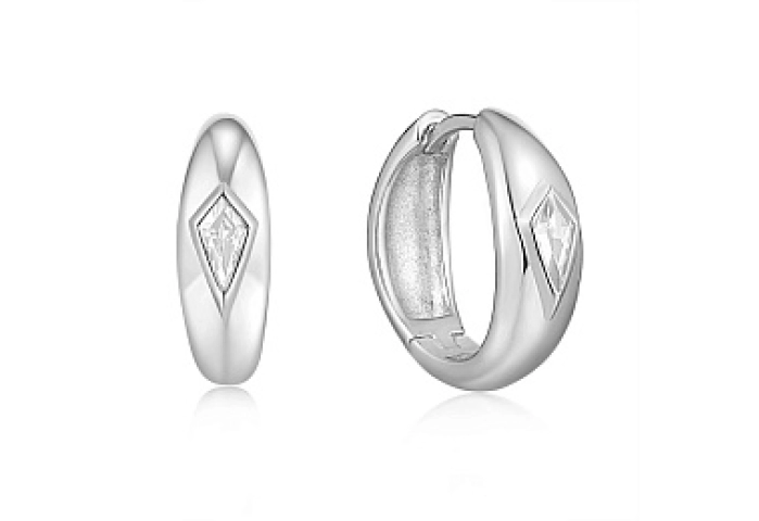 SPARKLE DOME HOOP EARRINGS