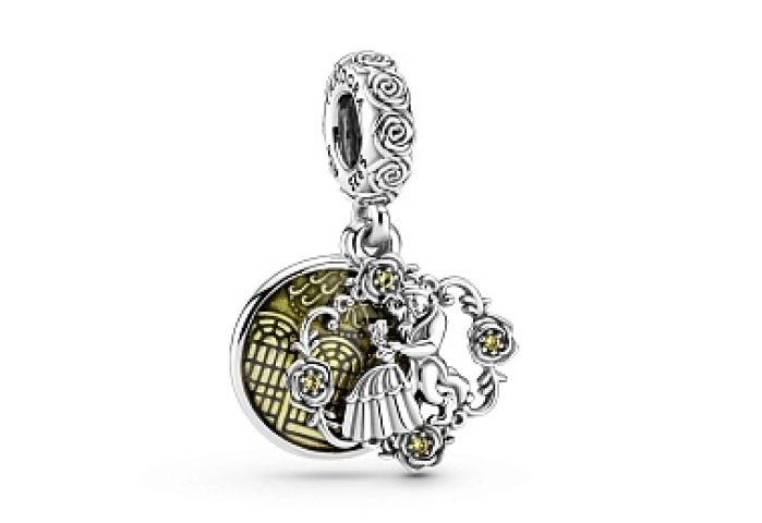 Disney Beauty and the Beast sterling silver dangle