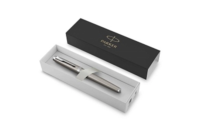 Ручка перьевая Parker &quot;IM Essential Stainless Steel CT&quot; синяя, 0,8мм, подарочная упаковка
