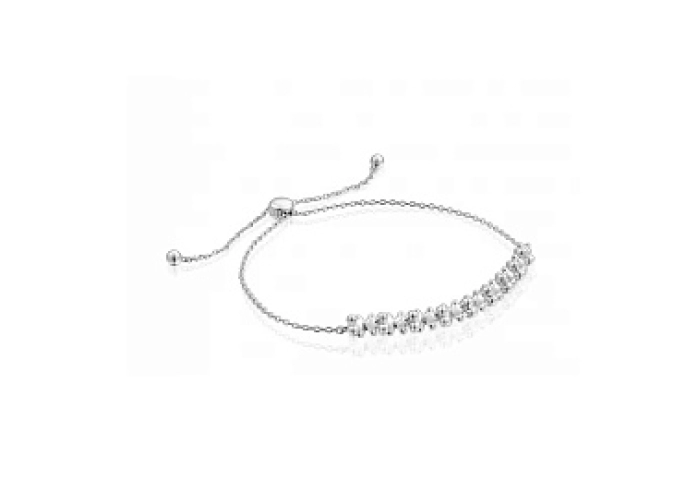 SILVER BRACELET 9 BEARS 5.5MM SLIDER