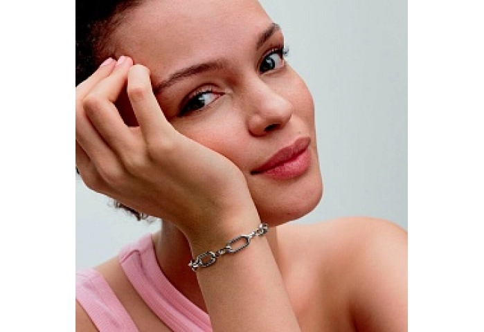 Sterling silver link bracelet with 5 openable links