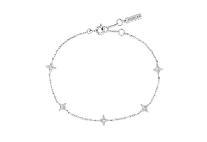 Silver Stars Station Bracelet