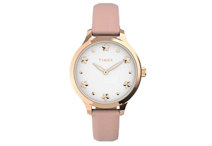 Peyton with Floral Markers Rose Gold-tone Case and Blush Strap