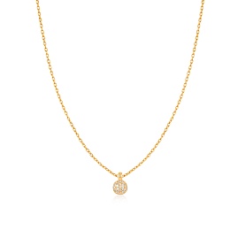 Gold Sphere Pavé Necklace