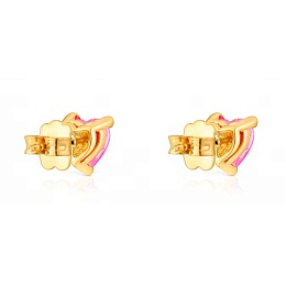 SILVER GOLD PLATED EARR.LGG SAPPHIRE