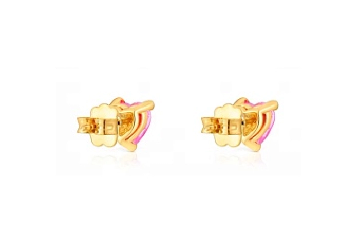 SILVER GOLD PLATED EARR.LGG SAPPHIRE