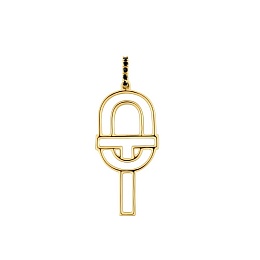 18KT GOLD PENDANT 20MM SILHOUTTE SPINEL