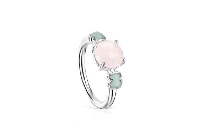 SILVER RING QUARTZ AMAZONITE N12