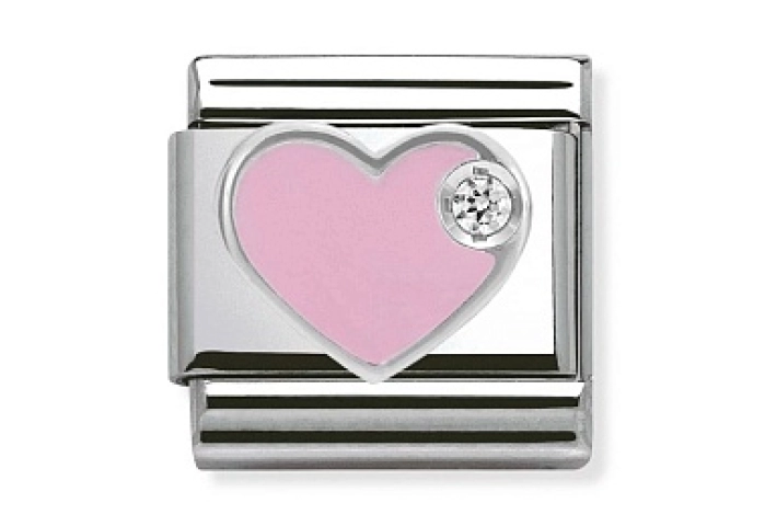 Composable CL SIMBOLI acciaio Cuore ROSA