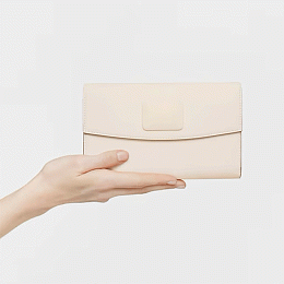 PU.COT,WALLET L.FLAP T LUCIA BEIGE