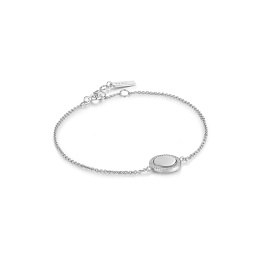 SILVER ROPE DISC BRACELET