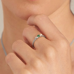 Malachite Star Adjustable Ring