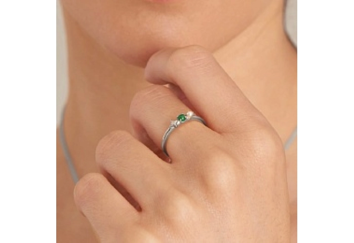 Malachite Star Adjustable Ring