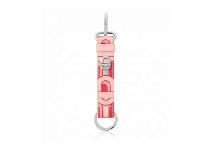 PVC.ZNC.PU,KEYCHAIN MANIF RIBBON CORAL
