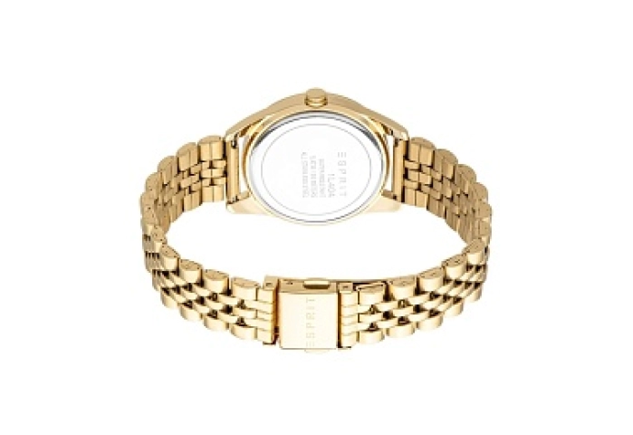 ESPRIT Women Watch, Gold Color Case, Silver Dial, Gold Color Metal Bracelet, 3 Hands, 5 ATM