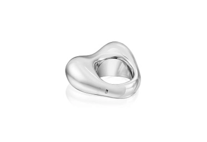 SILVER RING 30MM HEART N14