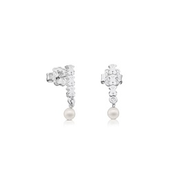 SILVER EARRINGS CULTURED PEARL