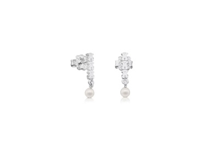 SILVER EARRINGS CULTURED PEARL