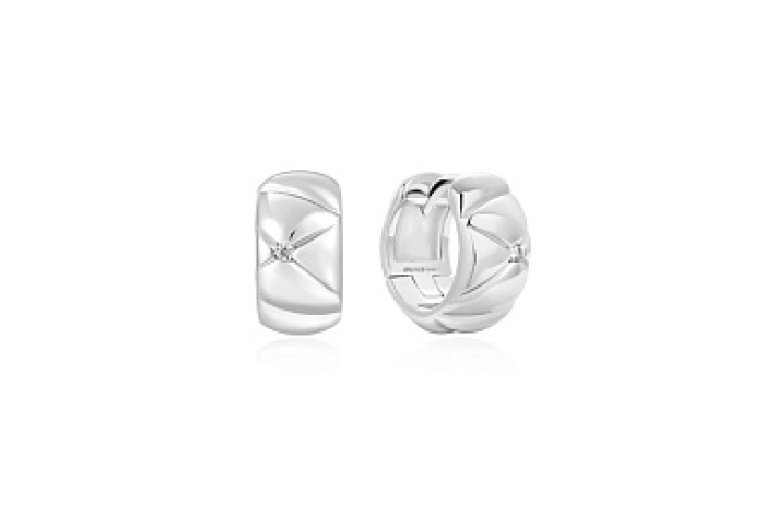 Silver Kiss Hoops