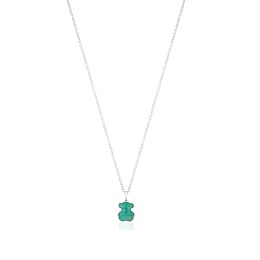 SILVER PENDANT AMAZONITE CHAIN