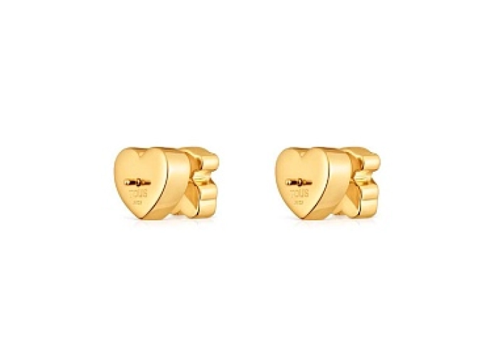 SILVER GOLD PLATED EARRINGS 0,15CT GH/SI