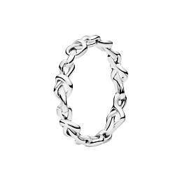 Knotted hearts silver ring/Серебряное кольцо