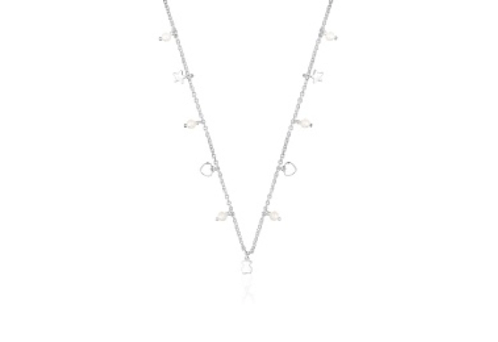SILVER CHOKER CULTURED PEARL 45CM