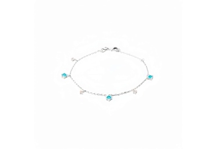 BRACELETRHODIUMSYNTH.STONEPLATEDSILVER CZ925