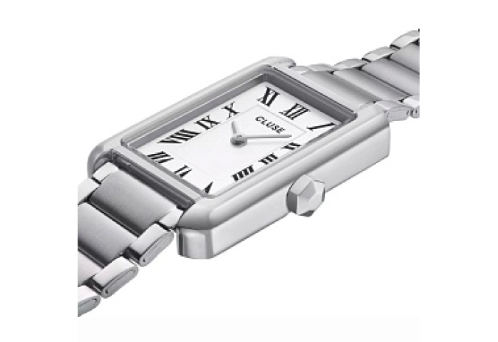 Belissena Watch Steel, White, Silver Colour