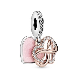 Infinity heart 14k rose gold-plated and sterling s