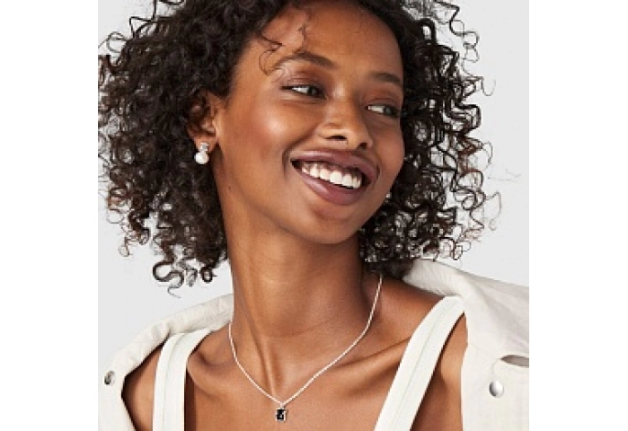 SILVER PENDANT ONYX CHAIN