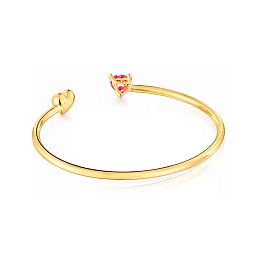 SILVER GOLD PLATED BRACELET LGG RUBY
