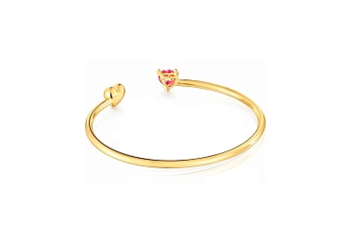 SILVER GOLD PLATED BRACELET LGG RUBY