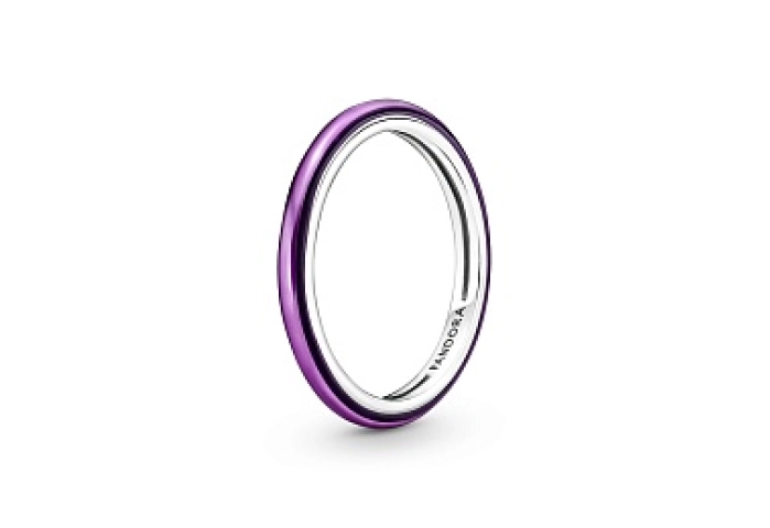 Sterling silver ring with transparent purpleenamel/Серебряное кольцо с сиреневой эмалью