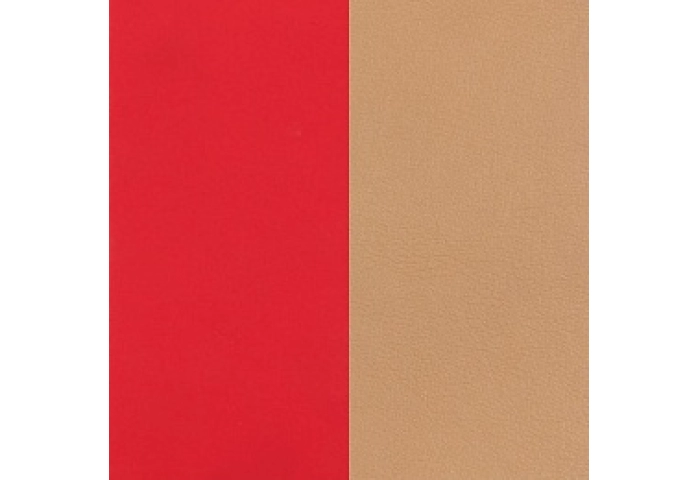 LEATHER BAND FOR JEWELRY 8MM SOFT RED / BEIGE LEAT