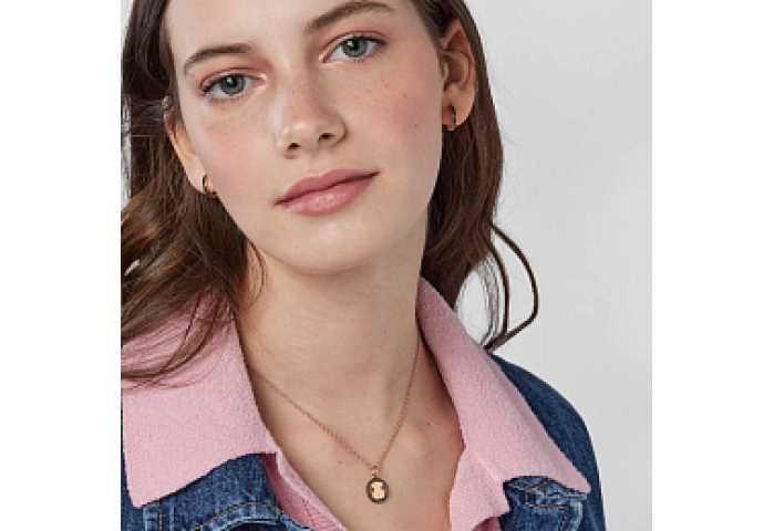 SILVER GOLD PLATED PENDANT GEMS + CHAIN