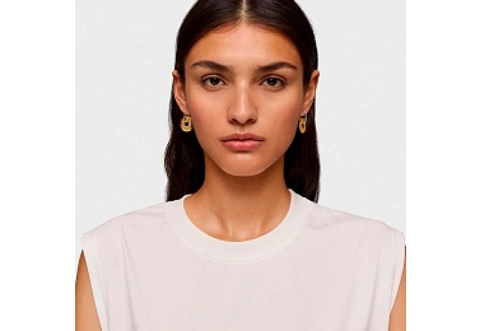 SILVER GOLD PLATED HOOP EARRING 20MM BIC