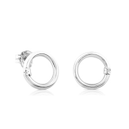 SILVER EARRINGS 16MM