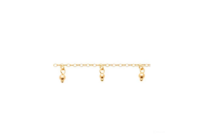 ANKLEPLATEDCHAIN 18 KT GOLD